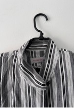 80s Striped Bomber Jacket - Large