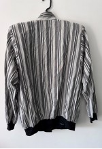 80s Striped Bomber Jacket - Large