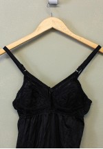 Vintage Y2K Lace Slip Dress Black With Floral Details