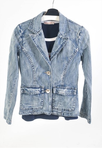 Vintage 00s denim blazer jacket