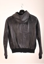 Vintage 00s real leather hoodie jacket