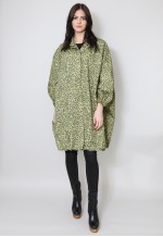 80's Vintage Brown Animal Print Oversized Coat Mac Trench