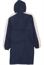 90's Hooded Swoosh Long Body Windbreaker Large Navy Blu